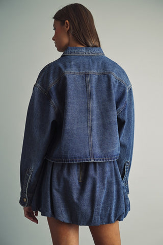 ZOLA DENIM CROP SHIRT