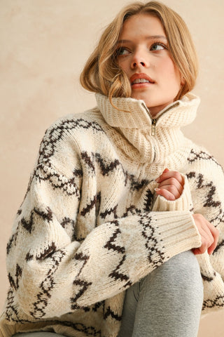 ZURI HALF ZIP SWEATER