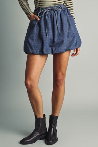 ZOLA DENIM BALLOM MINI SKIRT