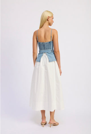 PARIS DENIM MIDI DRESS