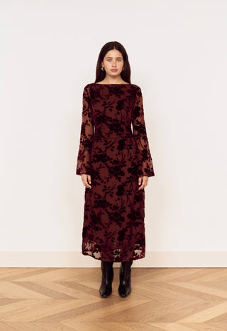 BIANCA VELVET MIDI DRESS