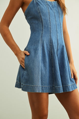 QUEBEC DENIM ROMPER