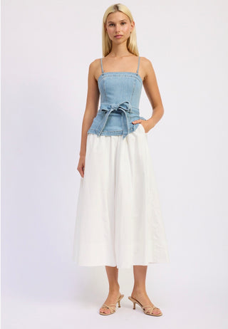 PARIS DENIM MIDI DRESS