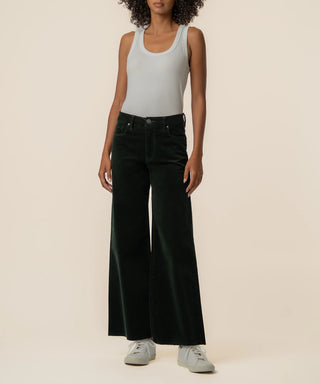 MEG HIGH RISE (29" / CORDUROY) - EVERGREEN