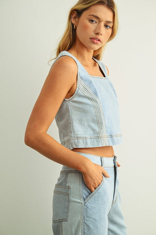 PAOLA DENIM TOP