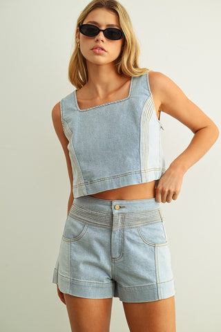 PAOLA DENIM TOP