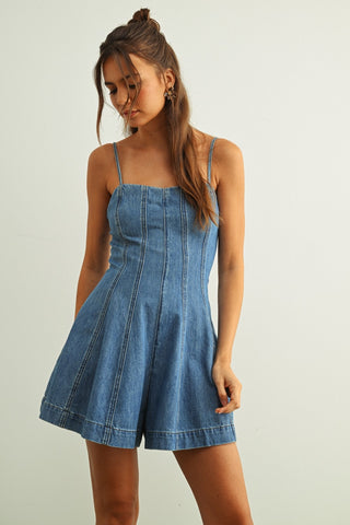 QUEBEC DENIM ROMPER