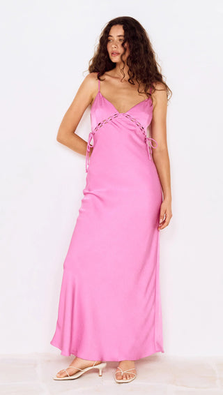 CHIARA LACING DETAIL MAXI DRESS