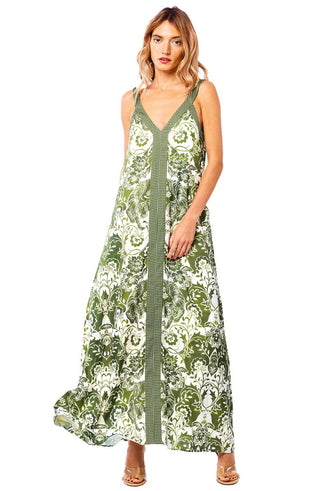 GREEN MULTY MAXI DRESS