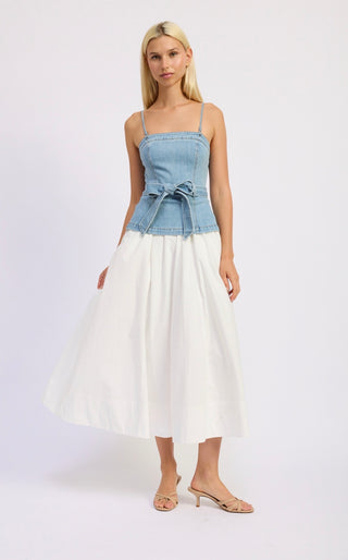 PARIS DENIM MIDI DRESS