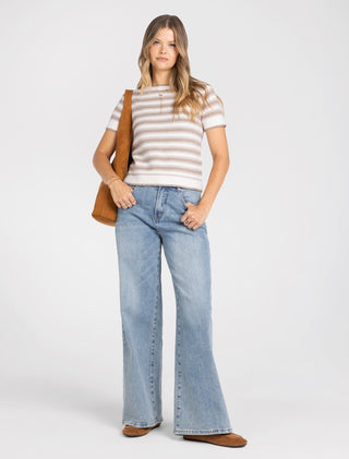WELLES TOP - IVORY/BEIGE