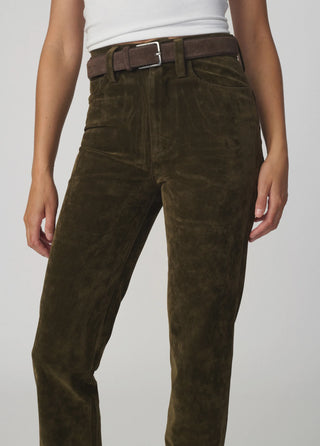 SUEDE MARGOT SLIM - OLIVE