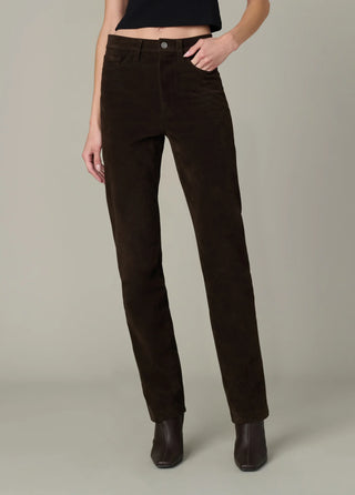 SUEDE MARGOT SLIM - DARK CHOCOLATE