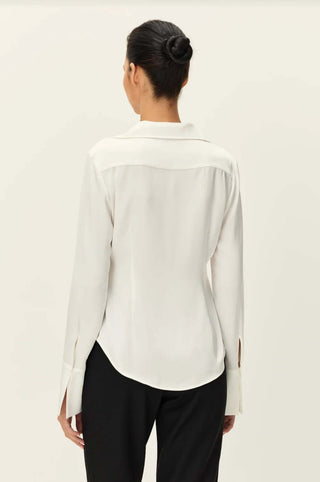 ALENIS PLEAT SHIRT - IVORY