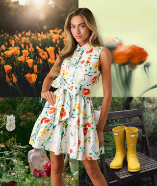 WILD POPPIES MINI DRRESS