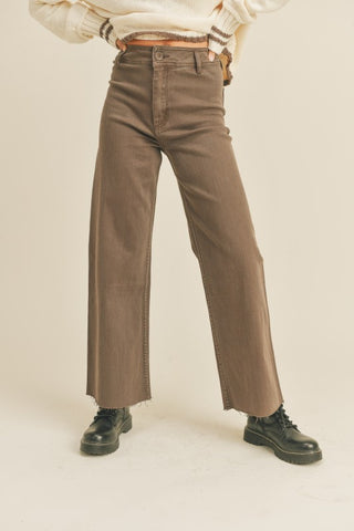 LARA DENIM PANT - BROWN