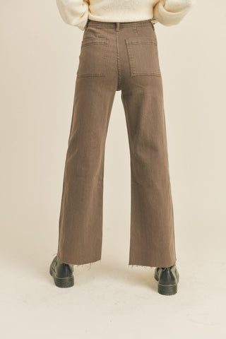 LARA DENIM PANT - BROWN