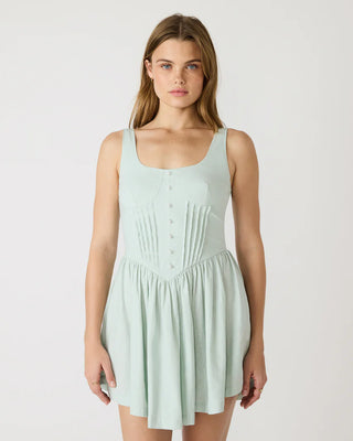 ANNA MINI DRESS - POWDER