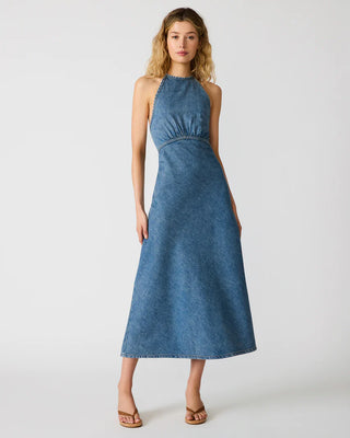 LUIZA DENIM MIDI DRESS