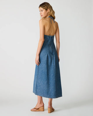 LUIZA DENIM MIDI DRESS