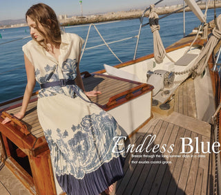ENDLESS BLUE MIDI DRESS