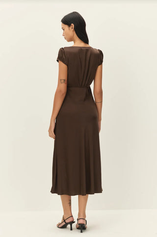 ALVIA DRESS - BROWN