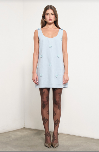 MANNY 3D FLOWER MINI DRESS