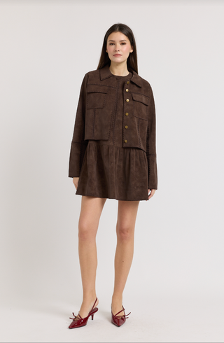 CAMILA EMBROIDERED DETAIL CROP JACKET