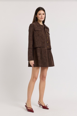 CAMILA EMBROIDERED DETAIL CROP JACKET