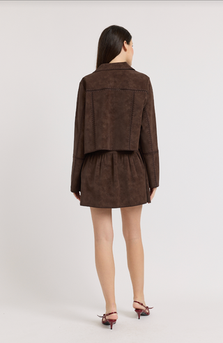 CAMILA EMBROIDERED DETAIL CROP JACKET