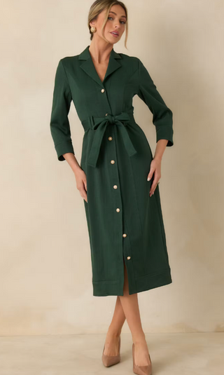 NOEMI MIDI DRESS - GREEN
