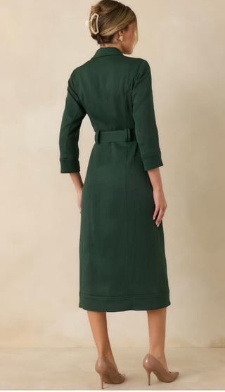 NOEMI MIDI DRESS - GREEN