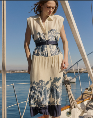 ENDLESS BLUE MIDI DRESS