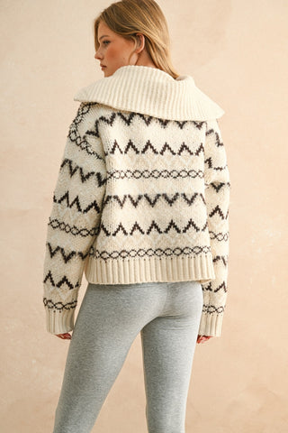 ZURI HALF ZIP SWEATER