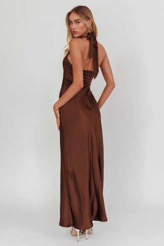 ISA brown Maxi Dress