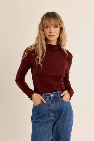 LALI TOP - DARK RED