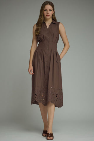 AMARA DRESS - BROWN