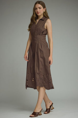 AMARA DRESS - BROWN