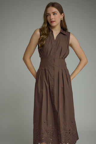 AMARA DRESS - BROWN