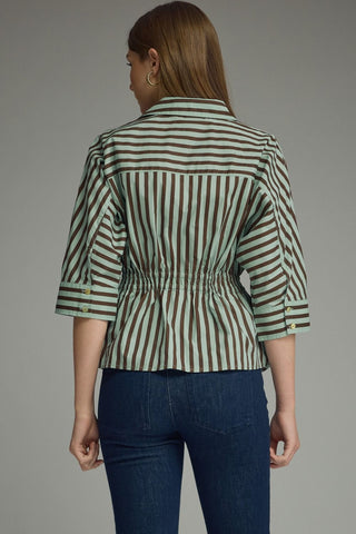 CAROL TOP - MINT BROWN